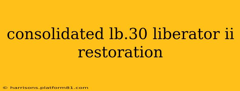 consolidated lb.30 liberator ii restoration