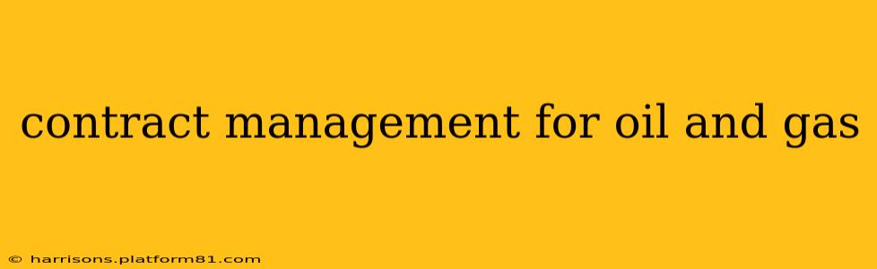contract management for oil and gas