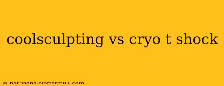 coolsculpting vs cryo t shock