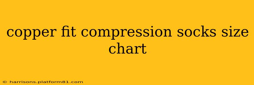 copper fit compression socks size chart