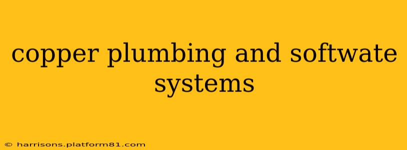 copper plumbing and softwate systems