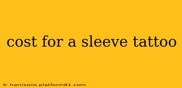 cost for a sleeve tattoo