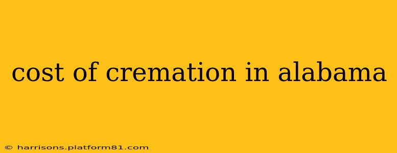 cost of cremation in alabama