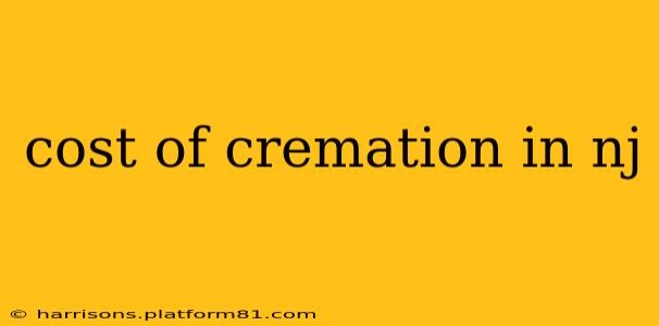 cost of cremation in nj