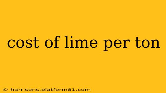 cost of lime per ton
