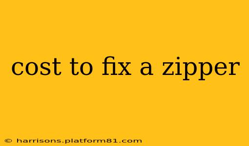 cost to fix a zipper