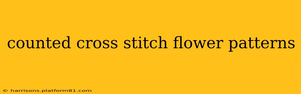 counted cross stitch flower patterns