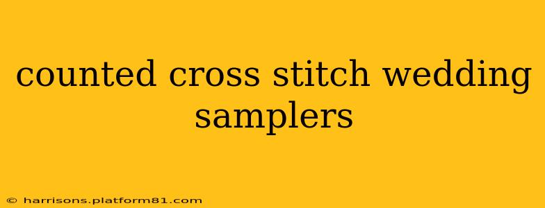 counted cross stitch wedding samplers