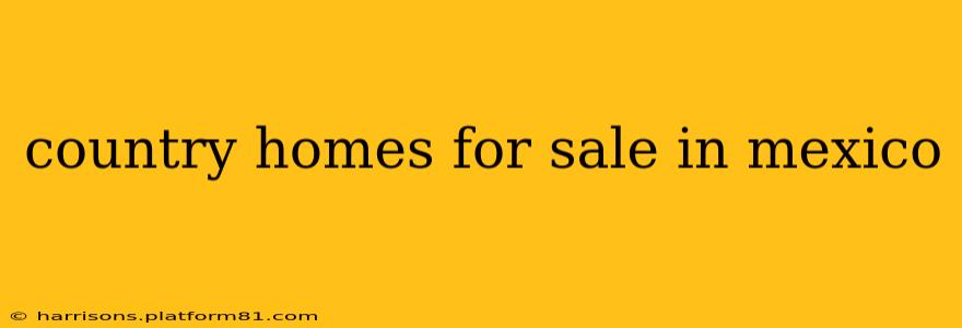 country homes for sale in mexico