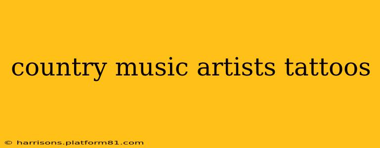 country music artists tattoos