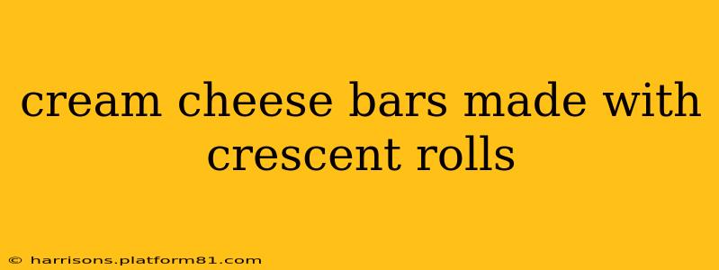 cream cheese bars made with crescent rolls