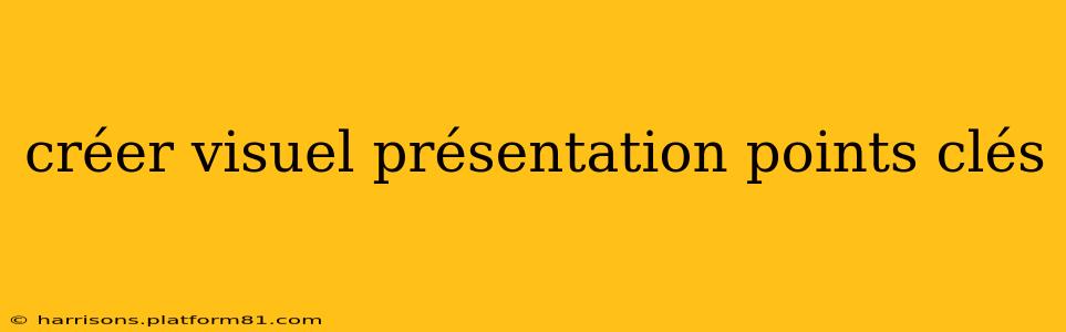 créer visuel présentation points clés