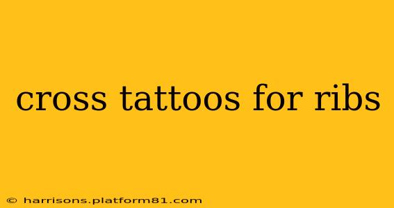 cross tattoos for ribs