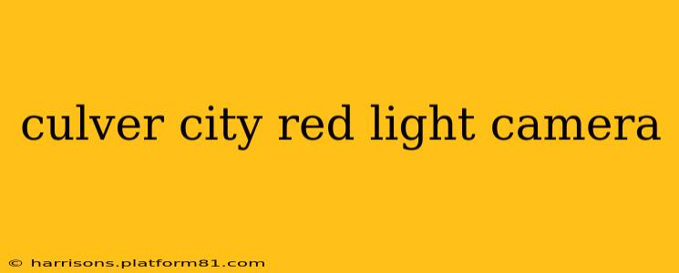 culver city red light camera