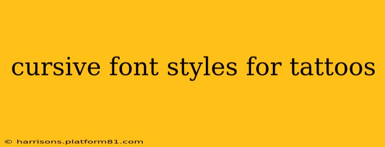 cursive font styles for tattoos