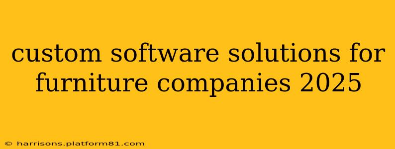 custom software solutions for furniture companies 2025