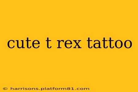 cute t rex tattoo