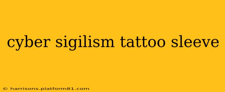 cyber sigilism tattoo sleeve