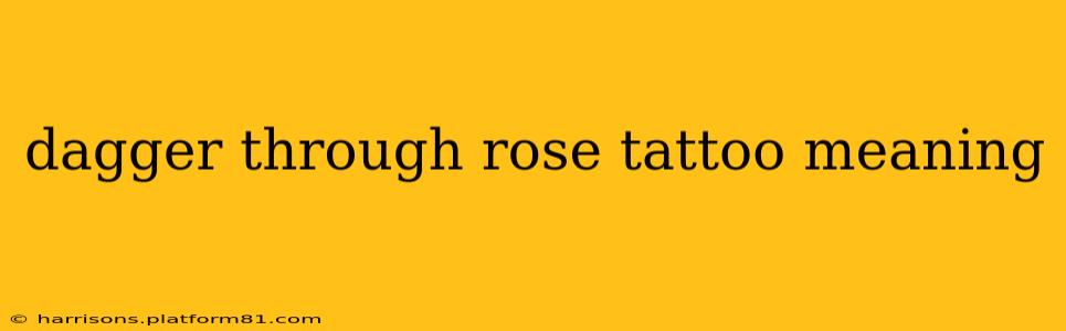 dagger through rose tattoo meaning