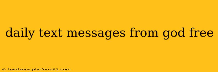 daily text messages from god free