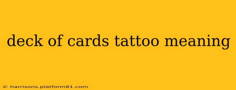 deck of cards tattoo meaning