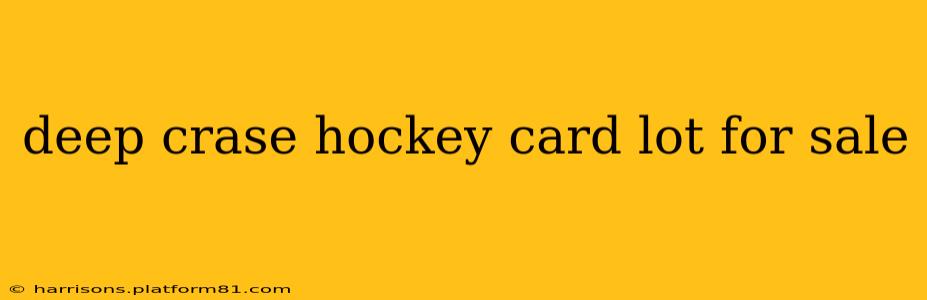 deep crase hockey card lot for sale