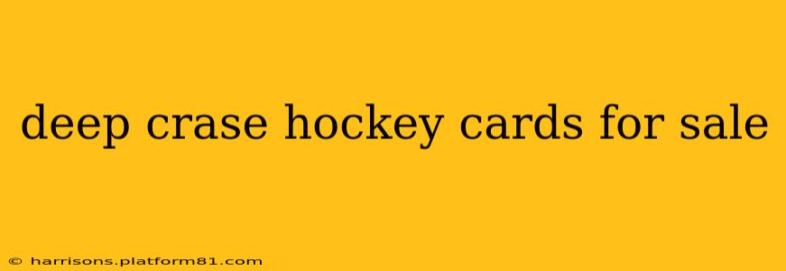 deep crase hockey cards for sale