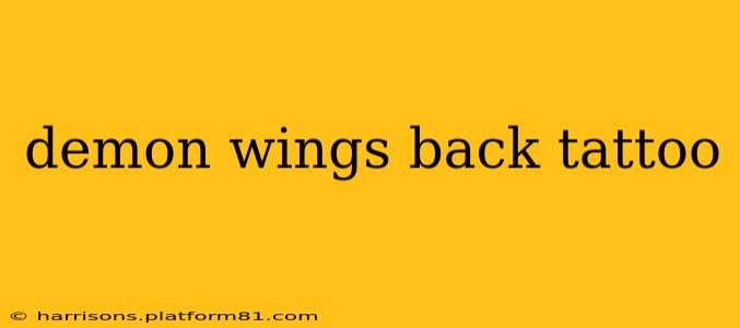 demon wings back tattoo