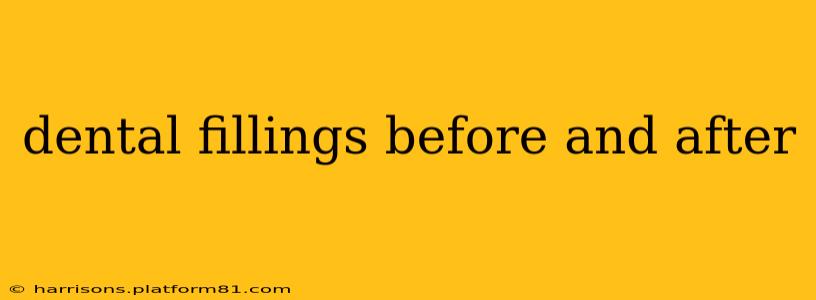 dental fillings before and after