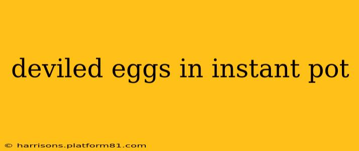 deviled eggs in instant pot