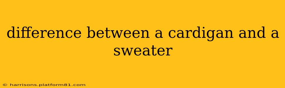 difference between a cardigan and a sweater
