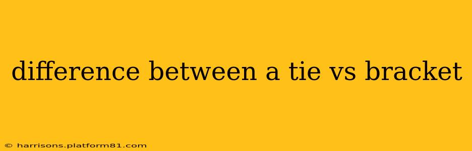 difference between a tie vs bracket