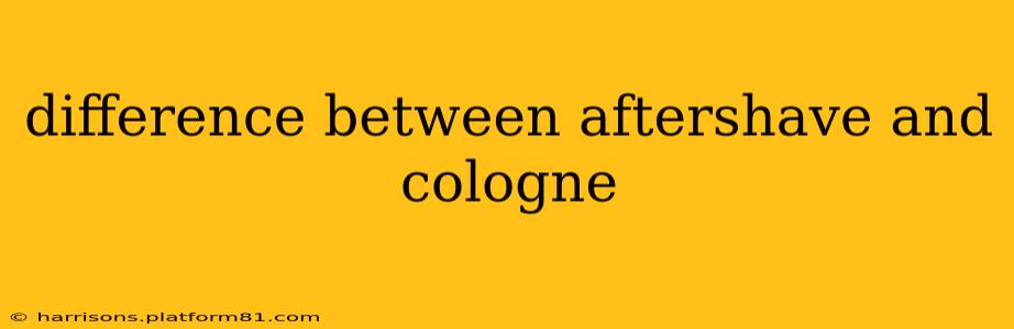 difference between aftershave and cologne