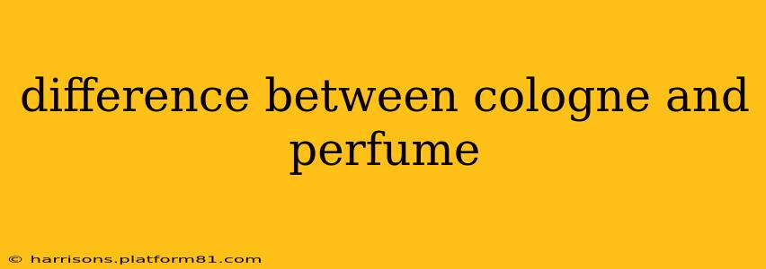 difference between cologne and perfume