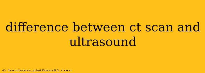 difference between ct scan and ultrasound
