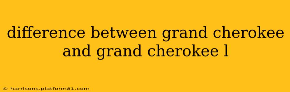 difference between grand cherokee and grand cherokee l