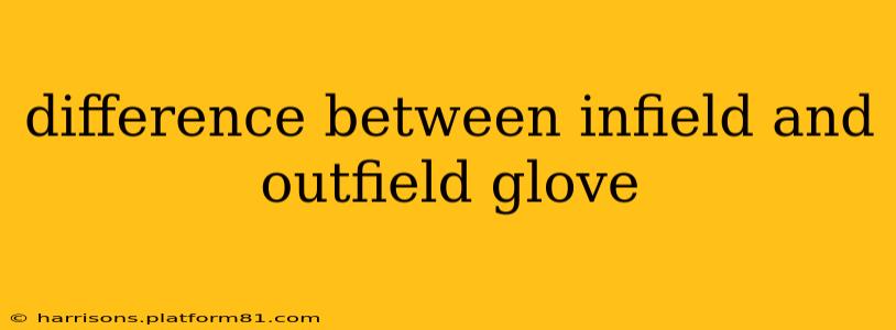 difference between infield and outfield glove