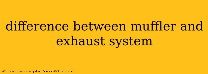 difference between muffler and exhaust system