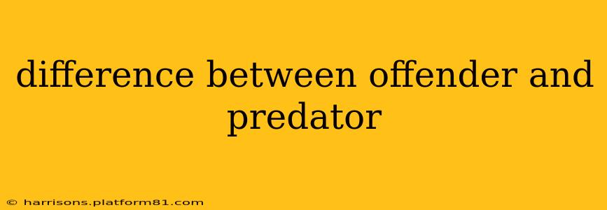 difference between offender and predator