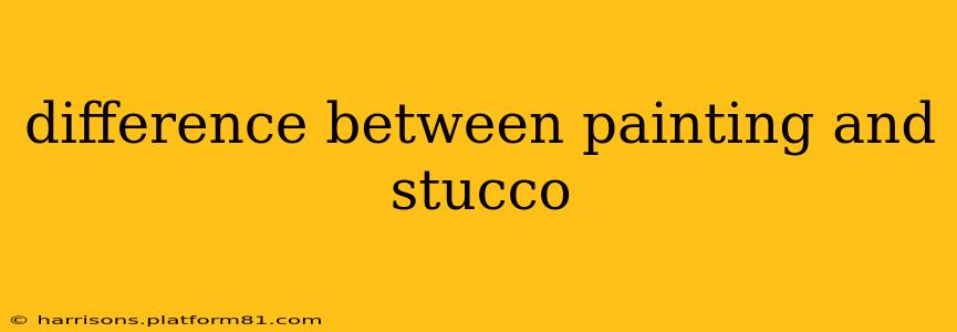 difference between painting and stucco