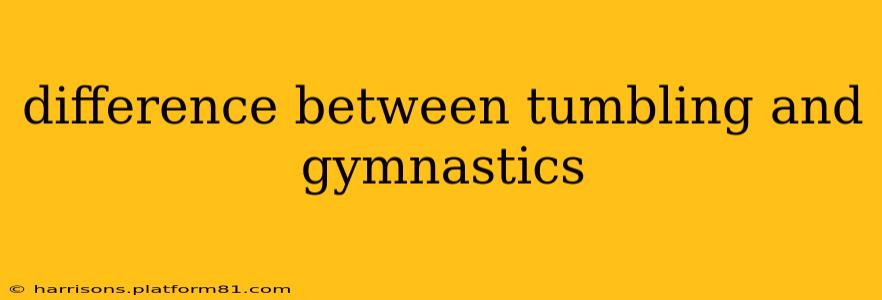 difference between tumbling and gymnastics