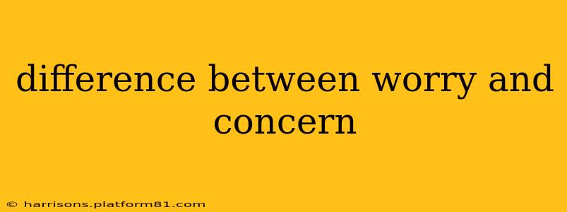 difference between worry and concern