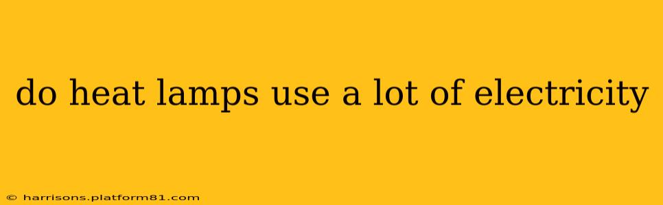do heat lamps use a lot of electricity