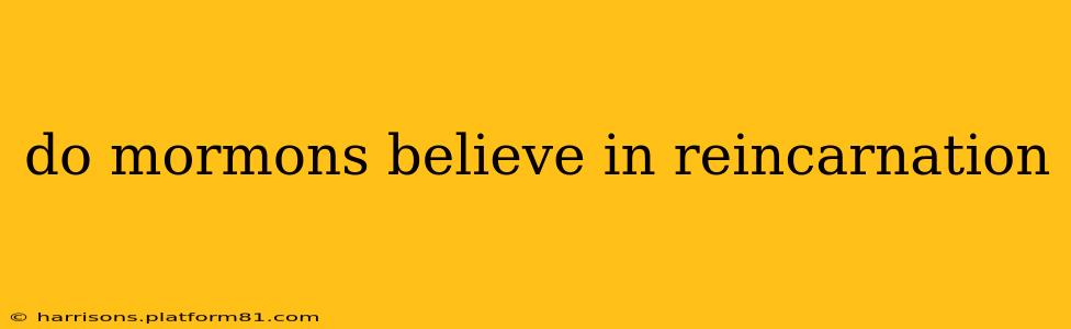 do mormons believe in reincarnation