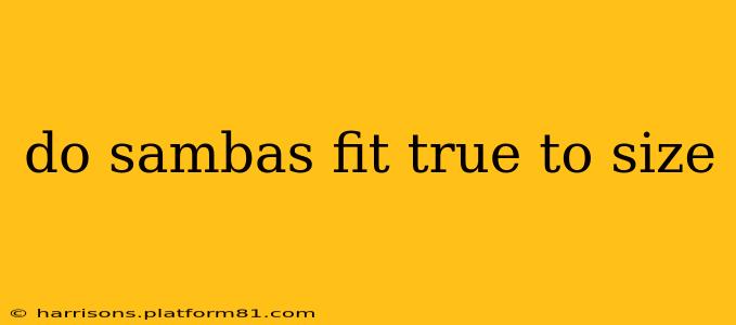 do sambas fit true to size