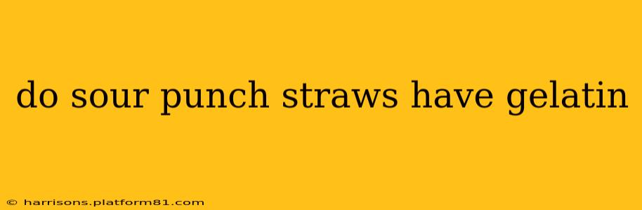do sour punch straws have gelatin