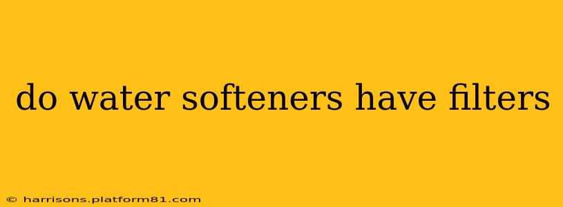 do water softeners have filters