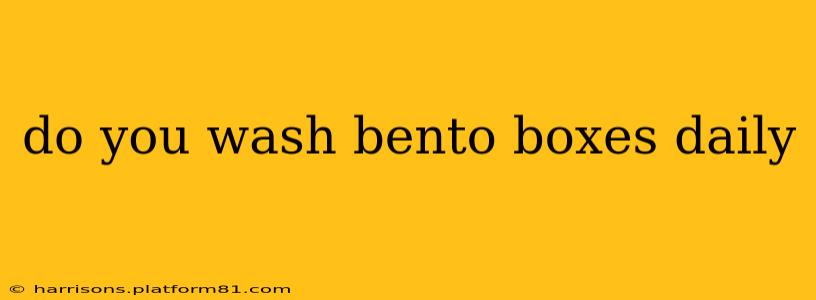 do you wash bento boxes daily