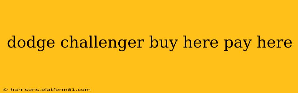 dodge challenger buy here pay here
