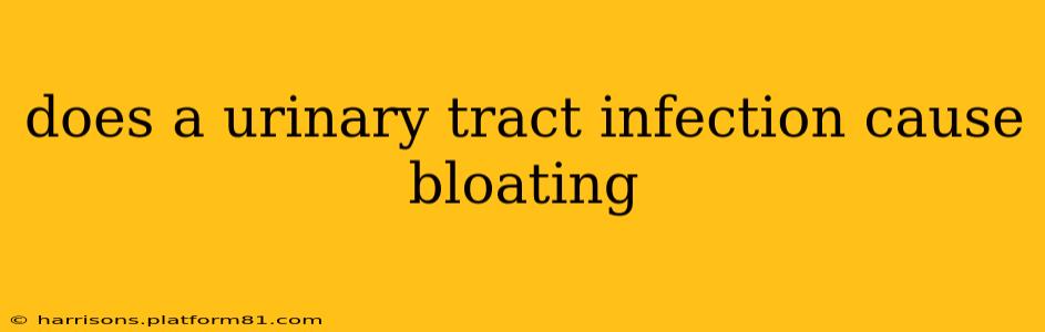 does a urinary tract infection cause bloating